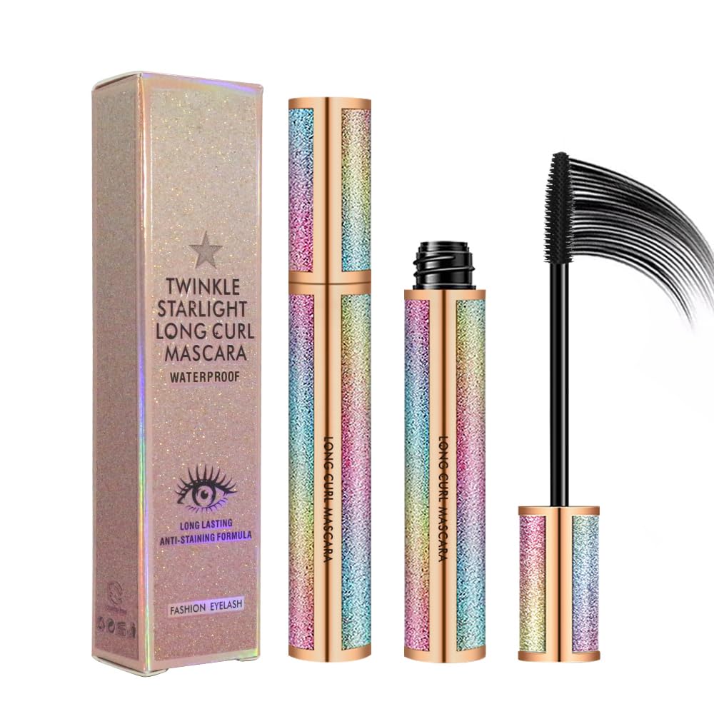 4D Silk Fiber Lash Mascara, Natural Smudge-proof & Waterproof , Black Thickening Lengthening No Clumping, Fuller Lashes, Lasting All Day (1 Tube 4D)