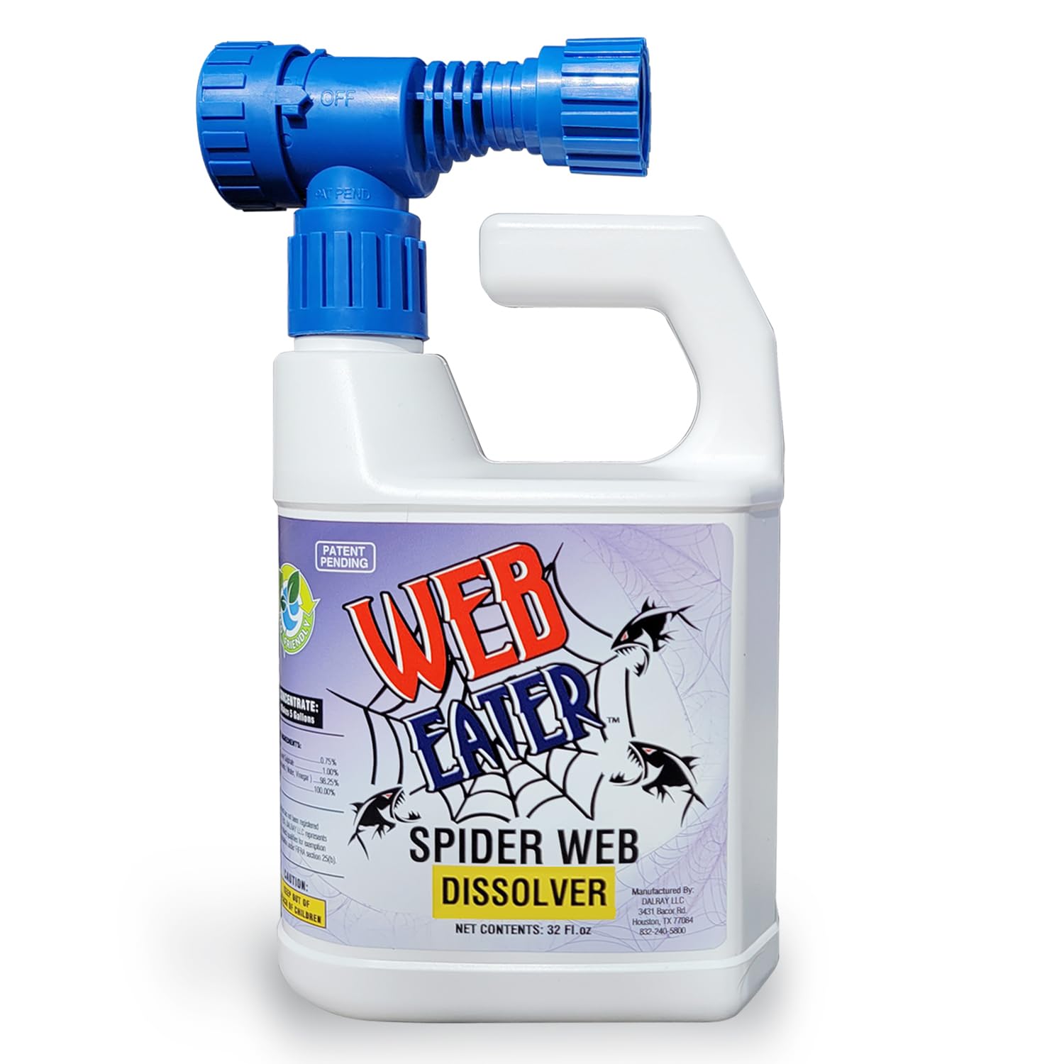 WEB EATER Spray, Spider Outdoor Spray, 32OZ Concentrates with Sprayer,Stays up Up to 6 Months