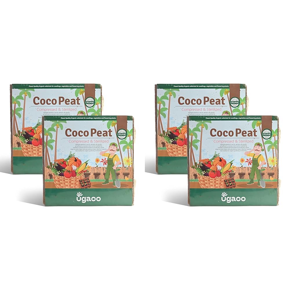 Ugaoo Cocopeat Block for Garden Plants 10 kg (Pack of 2)