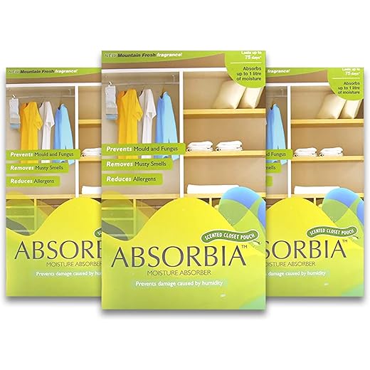 Absorbia Dehumidifier Pouches - Pack of 3 1000ml
