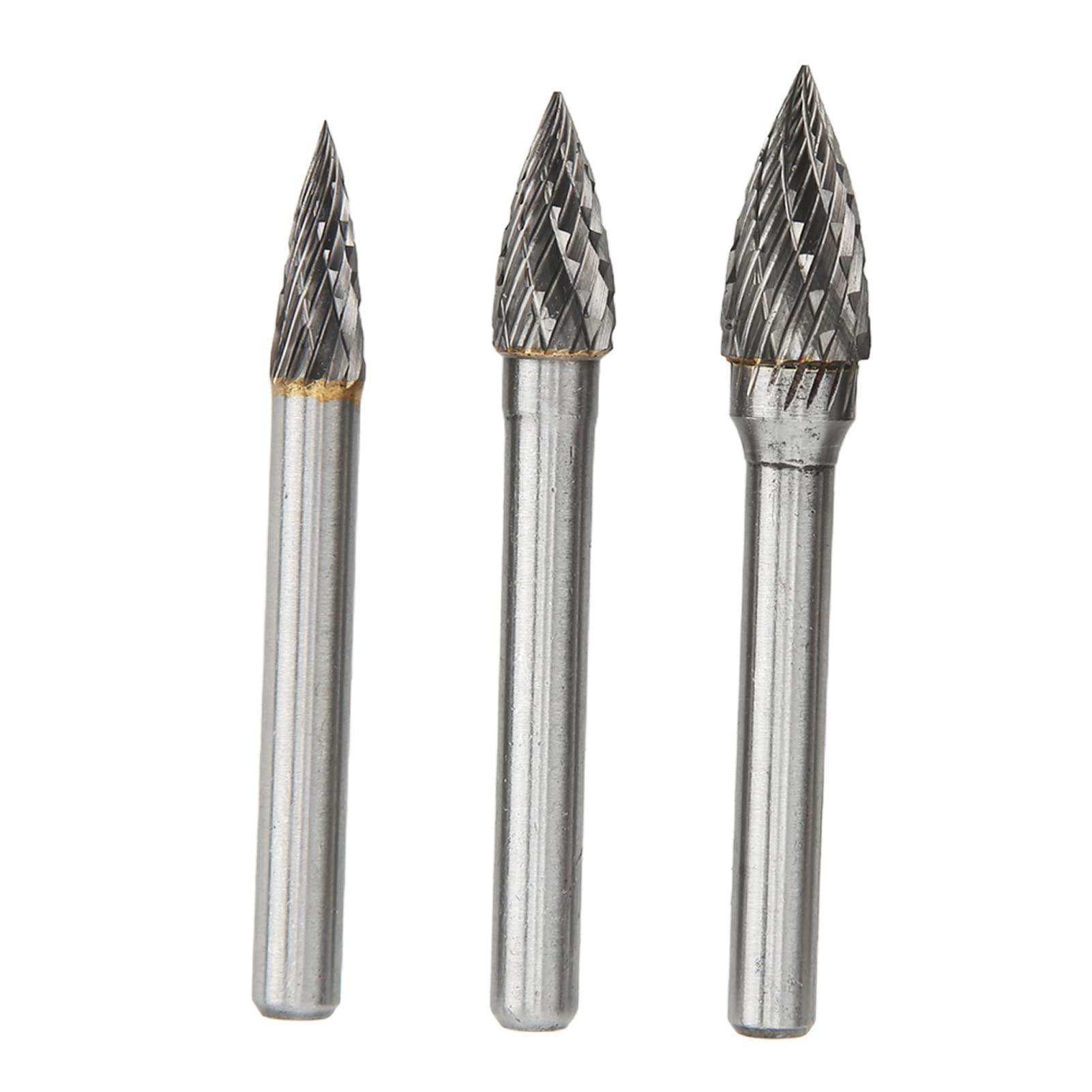 5-teiliges Doppelschnitt-Hartmetall-Rotationsfeilen-Set mit 6 mm Schaft, Hartmetall-Frässtifte für Luftfahrt, Automobil, Schiff, hochfeste Hartmetall-Drehfräser für Präzisionsschleifen