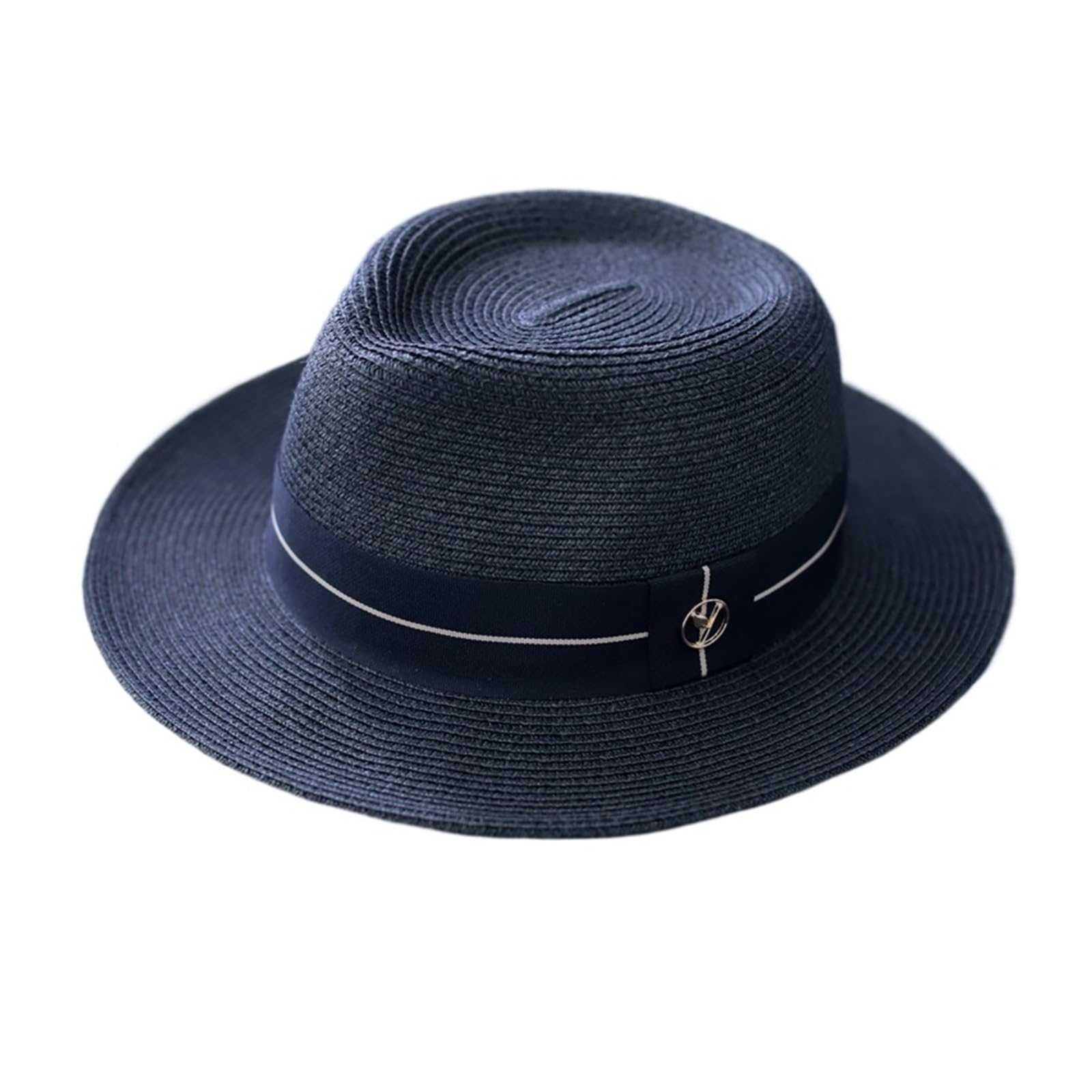 Sombrero Sol Paja Sombrero de Paja de Forma Natural Verano Mujeres/Hombres ala Ancha Playa Gorra de Sol protección Fedora Regalo de cumpleaños