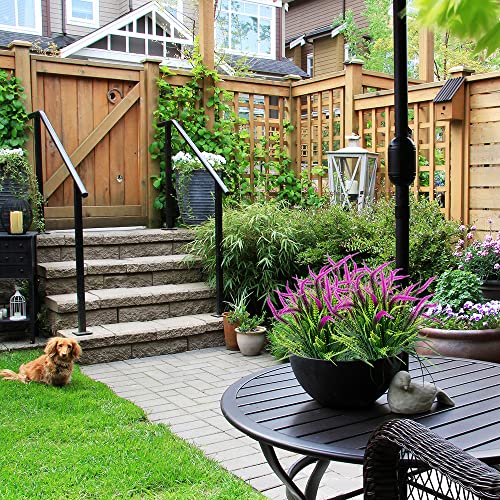 Slanc 8 Bundles Artificial Flowers Outdoor Plants Faux Uv Resistant Lavender Plastic Shrubs Indoor Outside Greenery Bushes Flower #TOP6