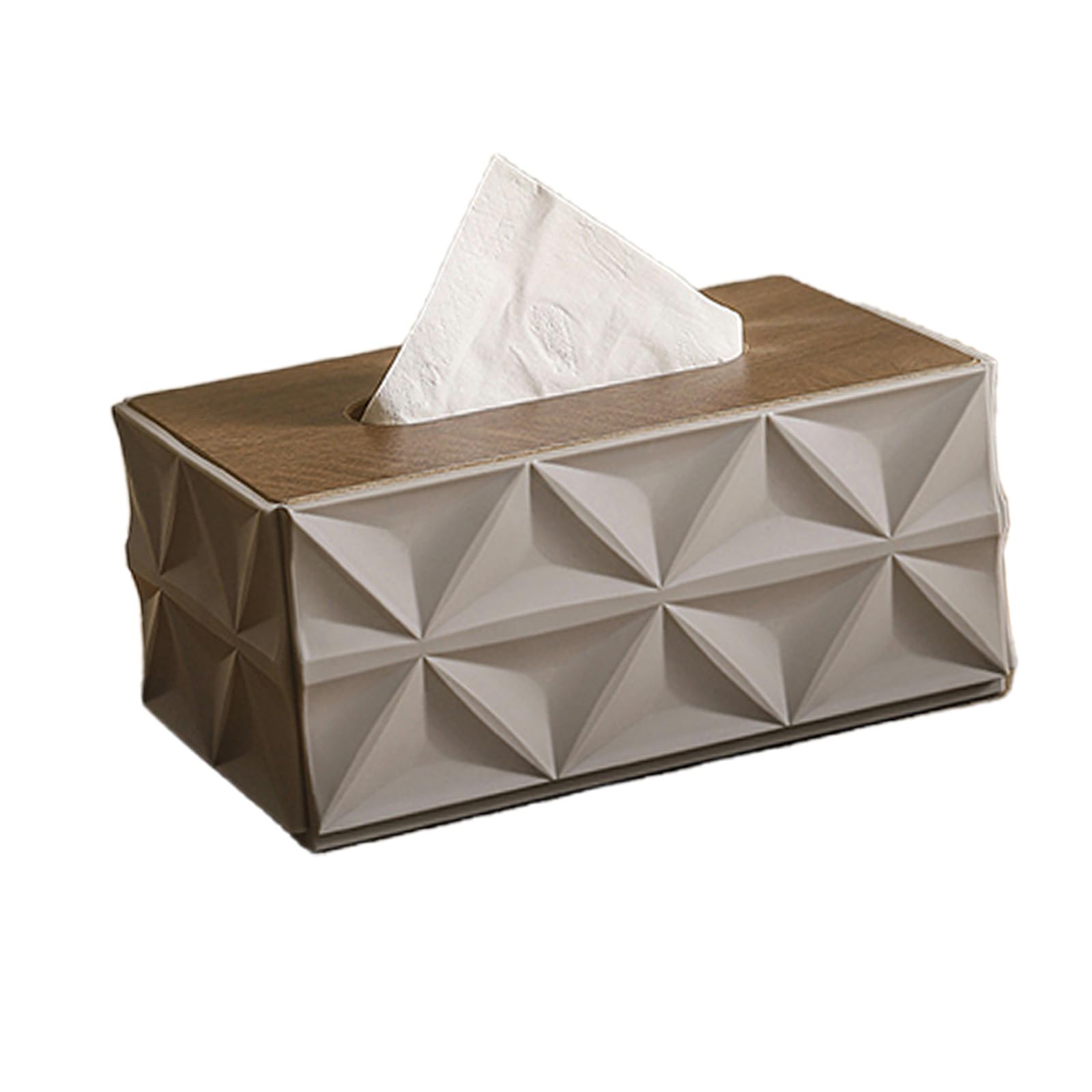 Hredyqw Elegant Wooden Lid Tissue Box Paper Towel Dispenser With Base For Home Offices And Hotel Decoration