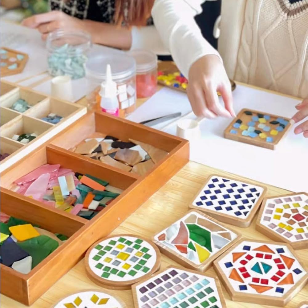 Mosaic Tiles Resin Molds Silicone Mosaic Tile Molds for Resin Cup Coaster Vase Photo Frame Jewelry Box Pen Holder Jar Decor DIY Craft Gifts