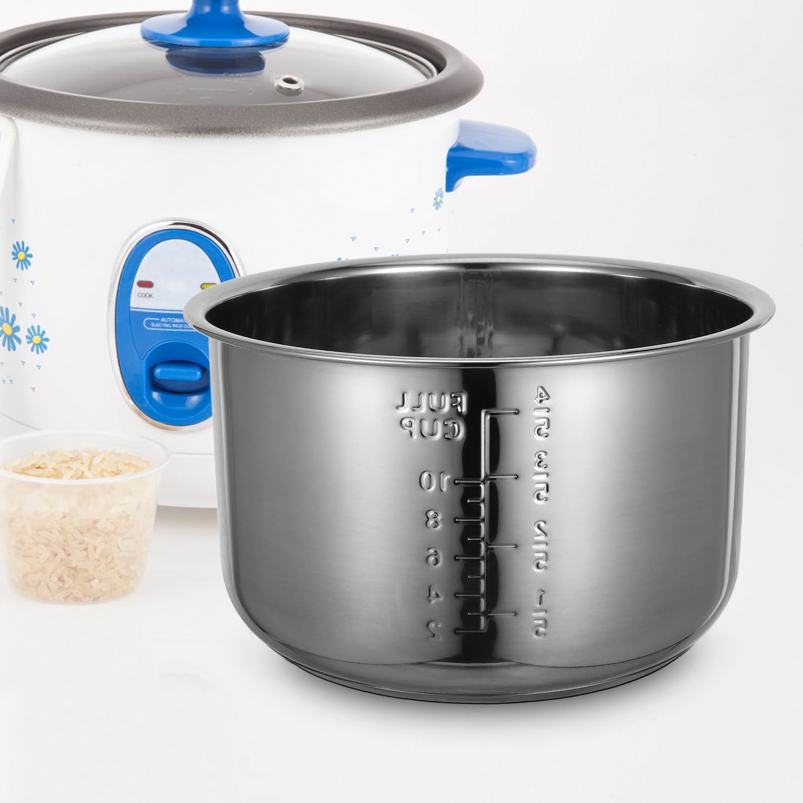 Olla Interior de Repuesto para Olla Arrocera de 5l, Acero Inoxidable