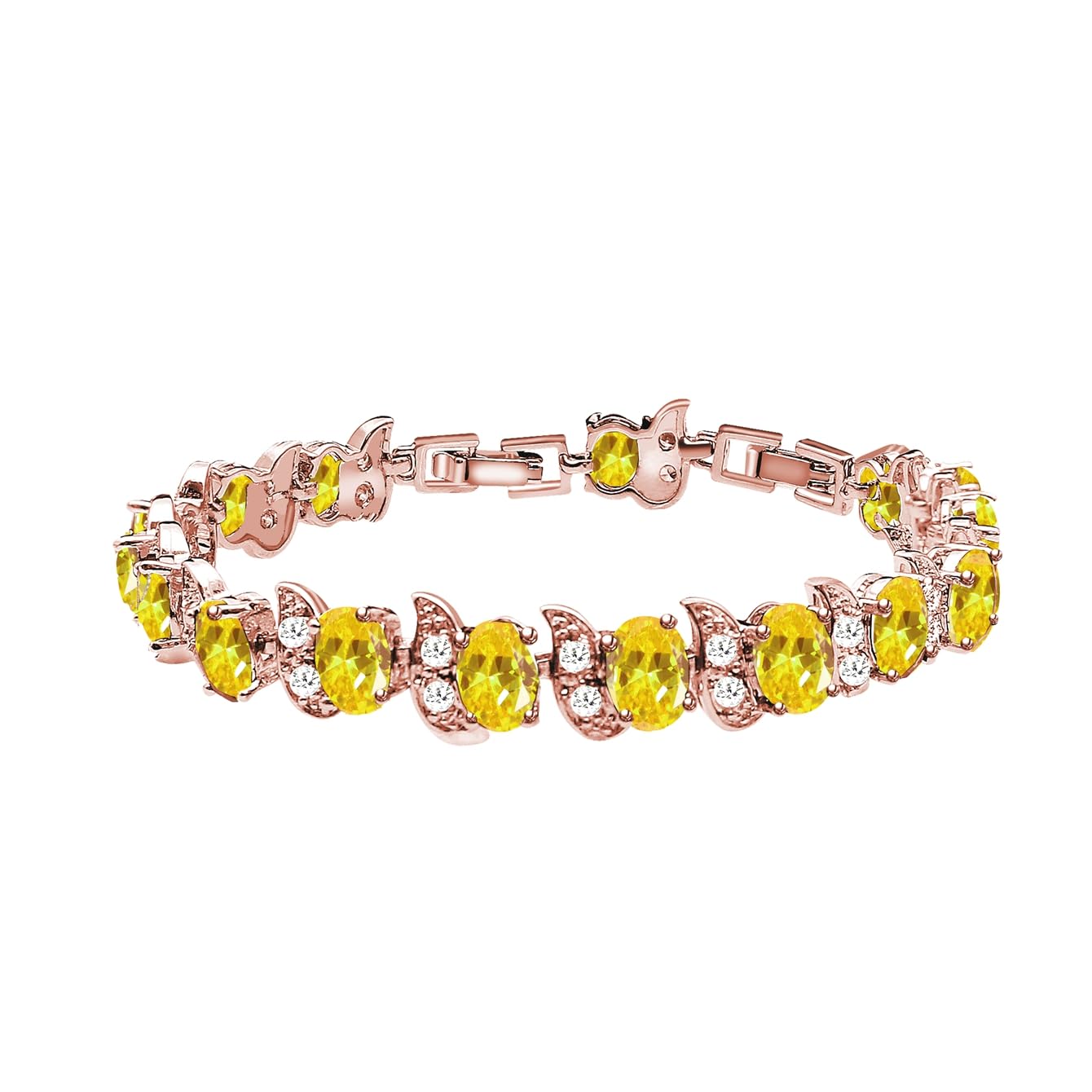 LMXXVJ Fashion Tennis Bracelet Created Emerald White Gold Plated Charm Bracelet Gifts Jewelry for Women