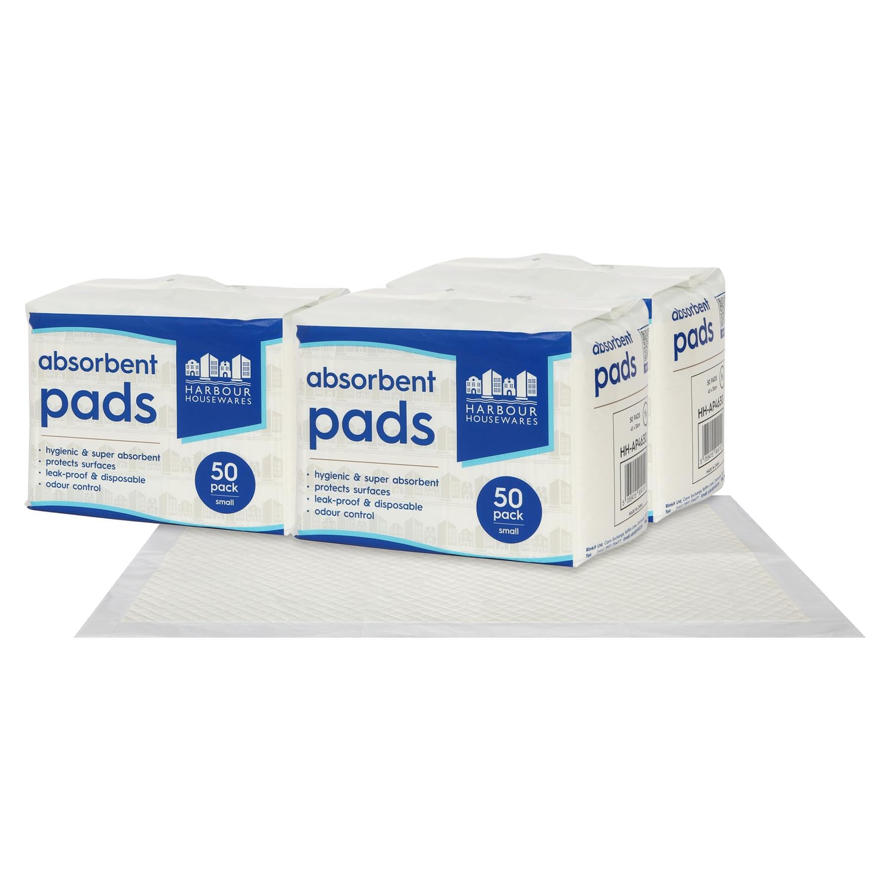 Harbour Housewares Incontinence Bed Pads - Absorbent Mattress Protector - 32.5cm x 45cm - White
