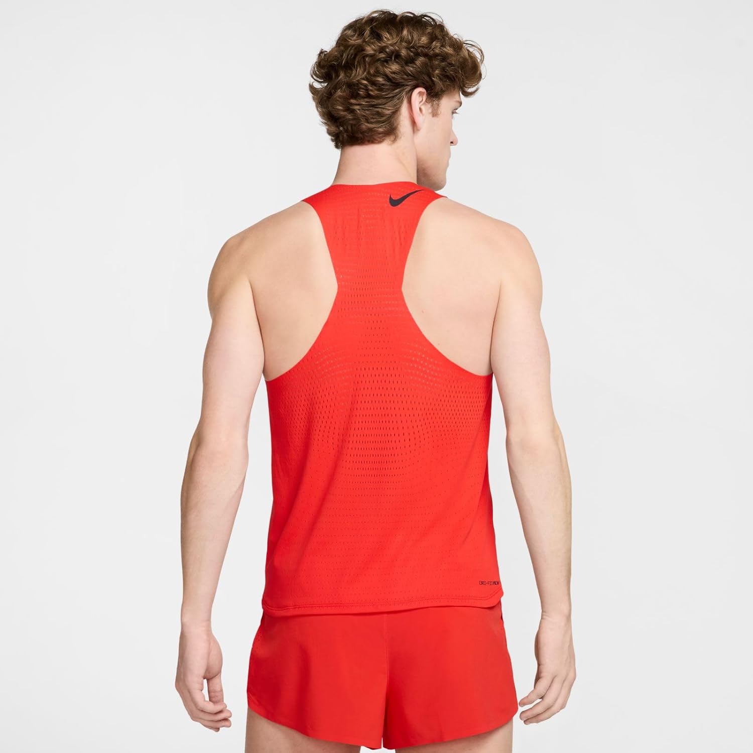 Nike AeroSwift Men's Dri-FIT ADV Running Singlet (FN4231-696, Light Crimson/Black)