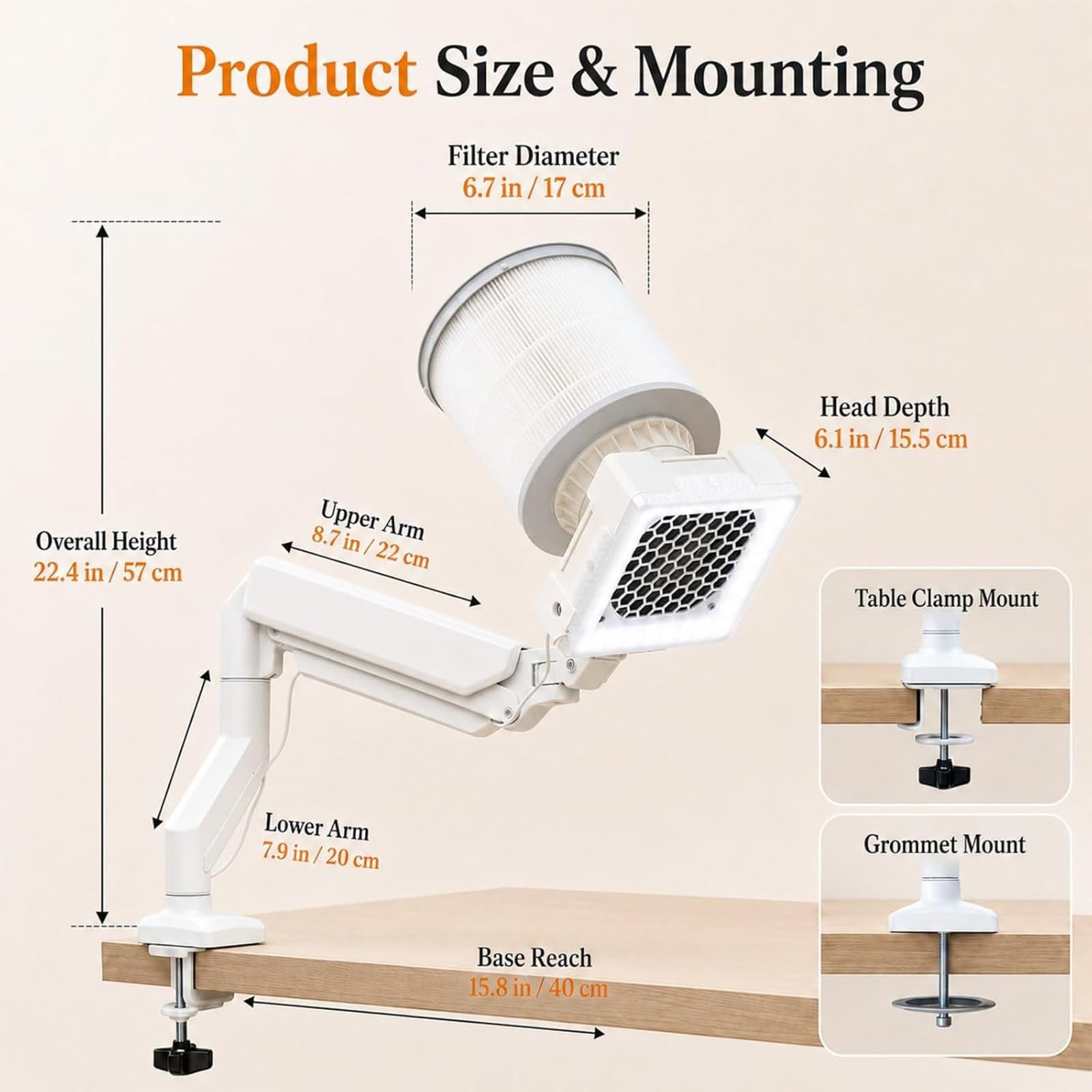 Aspiratore Professionale 60w per Polvere Unghie con Luce LED Integrata, Forte Aspirazione, Filtro Riutilizzabile E Supporto da Tavolo per Unghie in Gel E Dip Powder