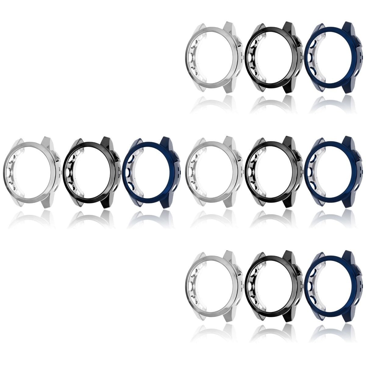 Uonlytech 12pièces Coque De Protection Réutilisable pour Montre De Anti-Chocs TPU Couvertures Écran Résistantes Aux Rayures Design Précis Et Léger
