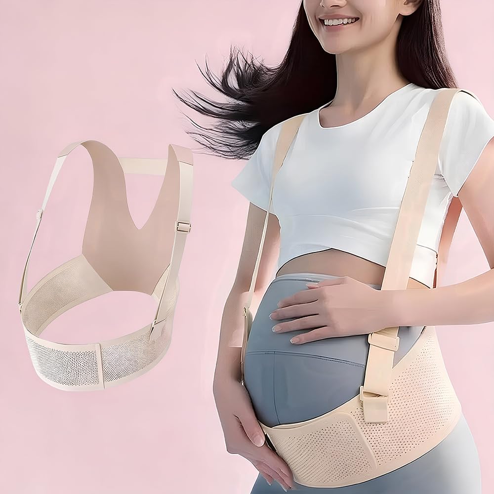 StarAndDaisy Pregnancy/Belly Support belt/band, Abdominal Belt For Women, Maternity Belt for Waist, Pelvis & Tummy Support -Beige
