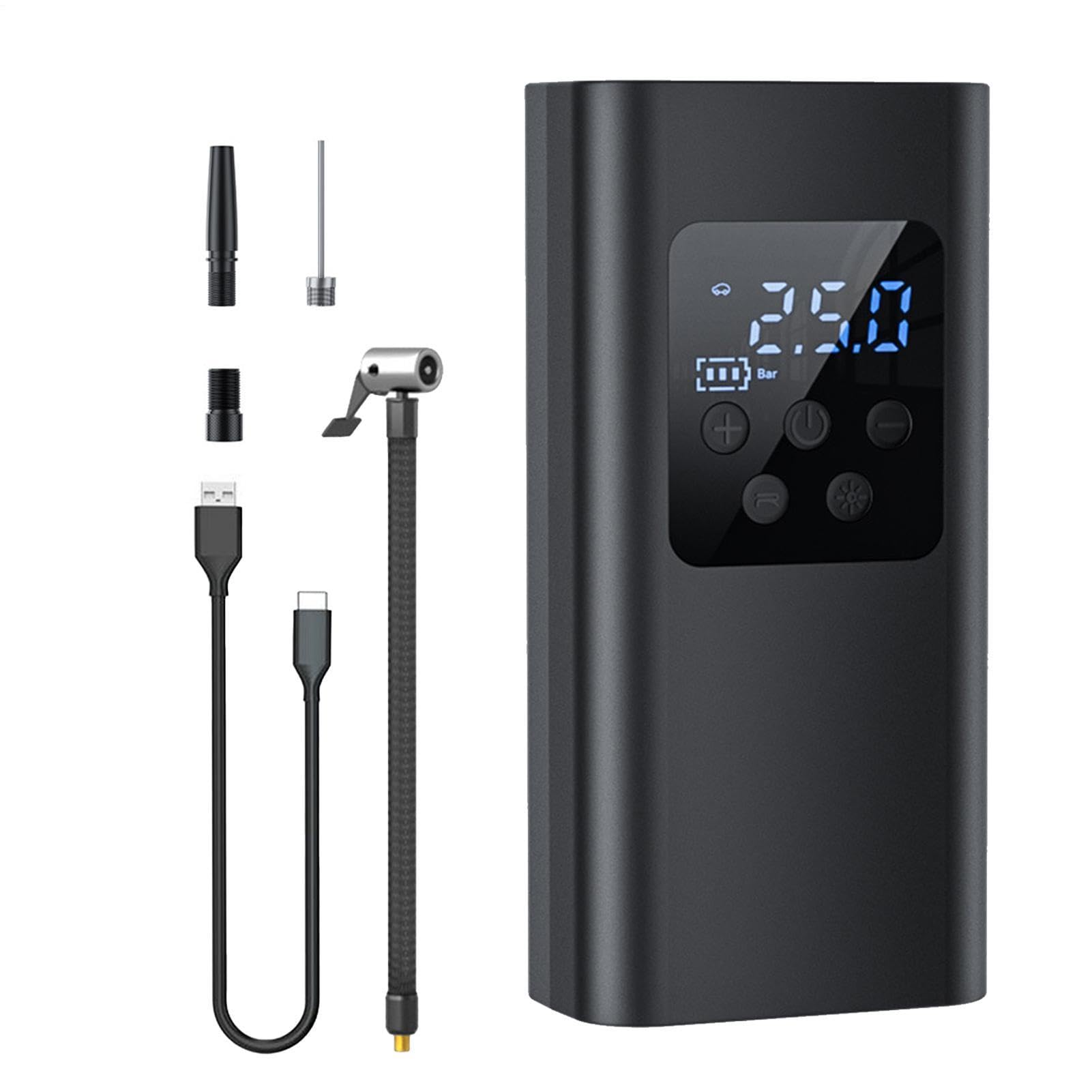 Compressore d'aria portatile per gonfiaggio pneumatici,Compressore d'aria | Compressore d'aria veloce con display digitale, pompa d'aria elettrica