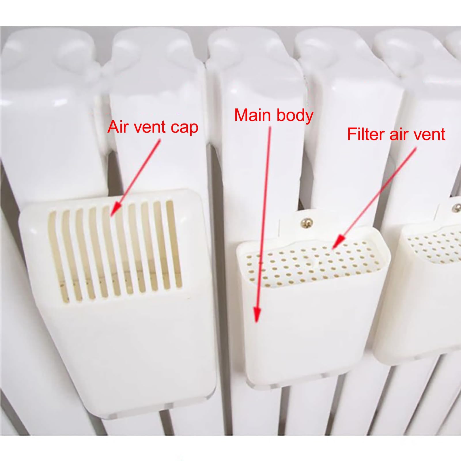 Humificador Radiadores Colgar Humidificador Sostenible, Apto para Todos los Calentadores, Fácil de Instalar para un Ambiente Más Agradable(White-3PCS)