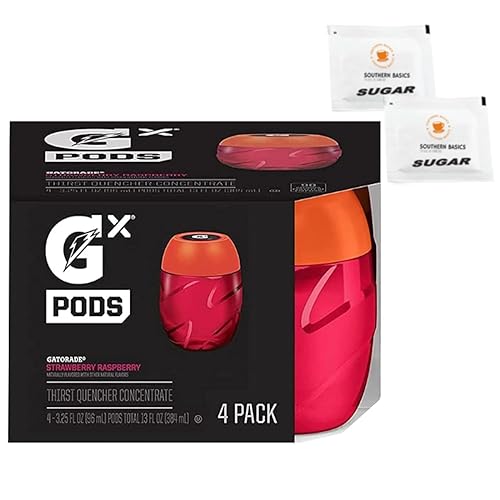 Gatorade Gx Hydration System, Non-Slip Gx Squeeze Bottles Or Gx Sports Drink Concentrate Pods (4 Count) (Strawberry Raspberry)