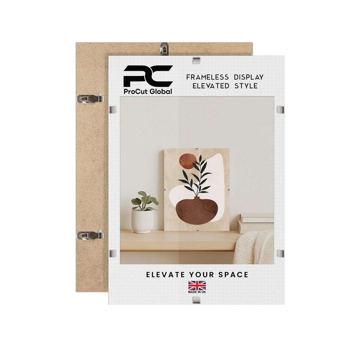 Procut Global 14x11" Frameless Clip Picture Frames For Photos — image 1