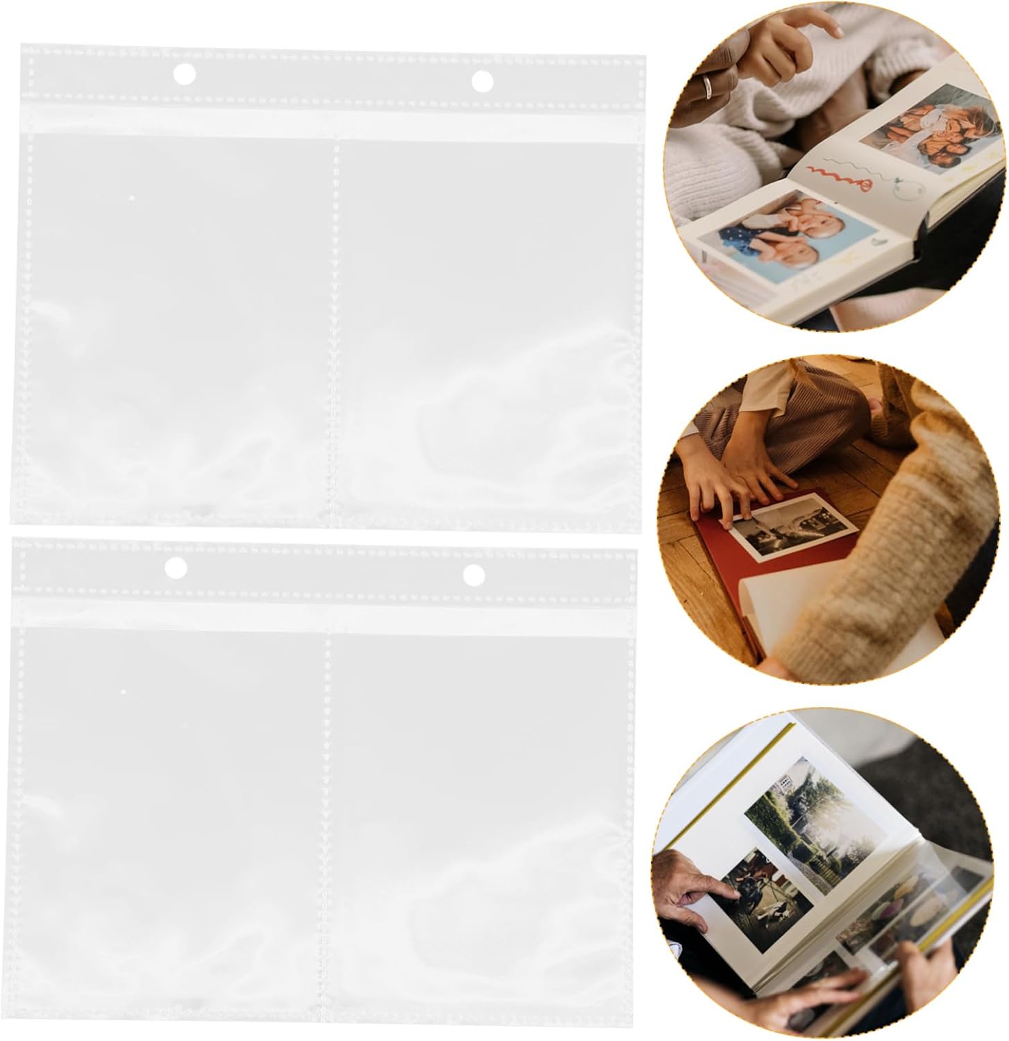 20pcs Photo Sleeve Inserts for Albums Refillable Photo Pockets Album Pages for Weddings Birthdays and Graduations Protects Prints and Documents