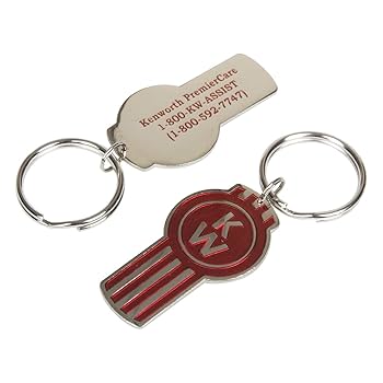 BD&A Kenworth Red & Silver Pewter Key Tag Keychain : Amazon