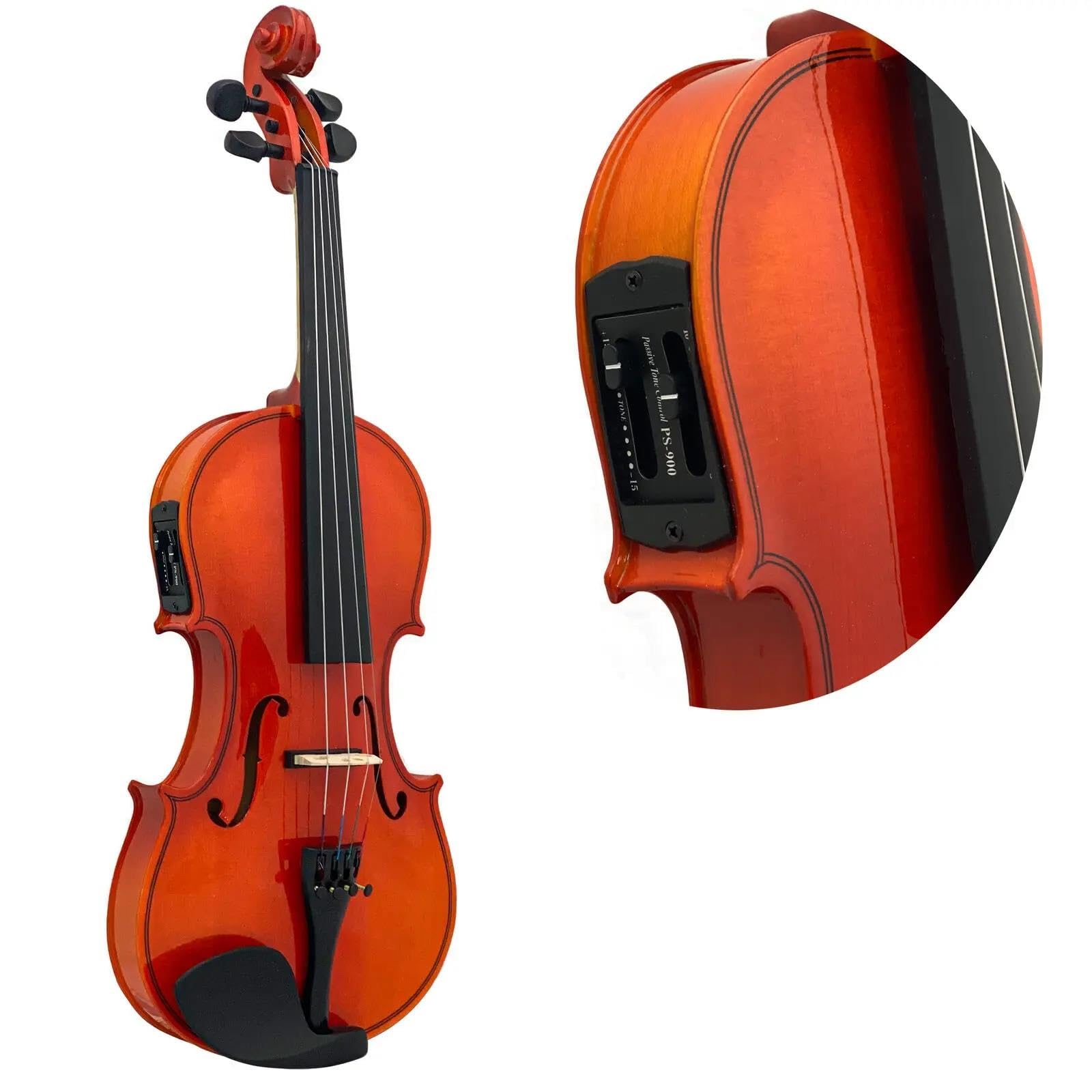 Violino Completo Per Violino Acustico A Grandezza Naturale | Top in abete, tastiera in ebano(3/4)