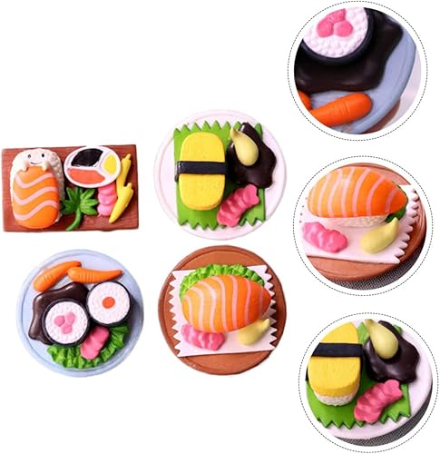 Miniatura 9 de Decoración de escritorio de sushi artificial de sushi japonés simulado, decoración de alimentos en miniatura, decoración de alimentos, simulación de