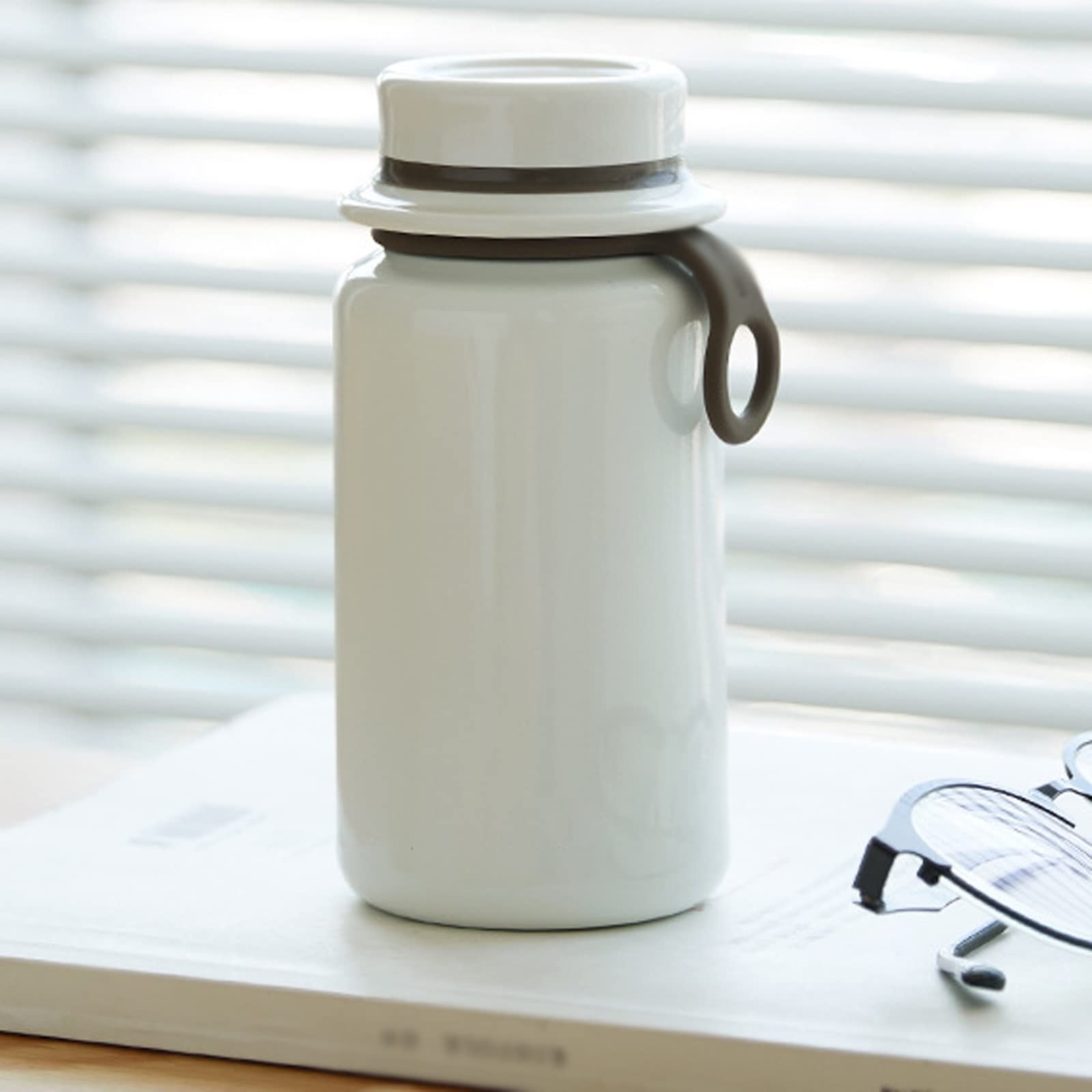 Vakuumbecher, 350 ml, Kaffeebecher aus Edelstahl, tragbar, auslaufsicher, Thermosbecher, doppelwandig, isoliert, für Tee, Milch, Kaffee, Reisen
