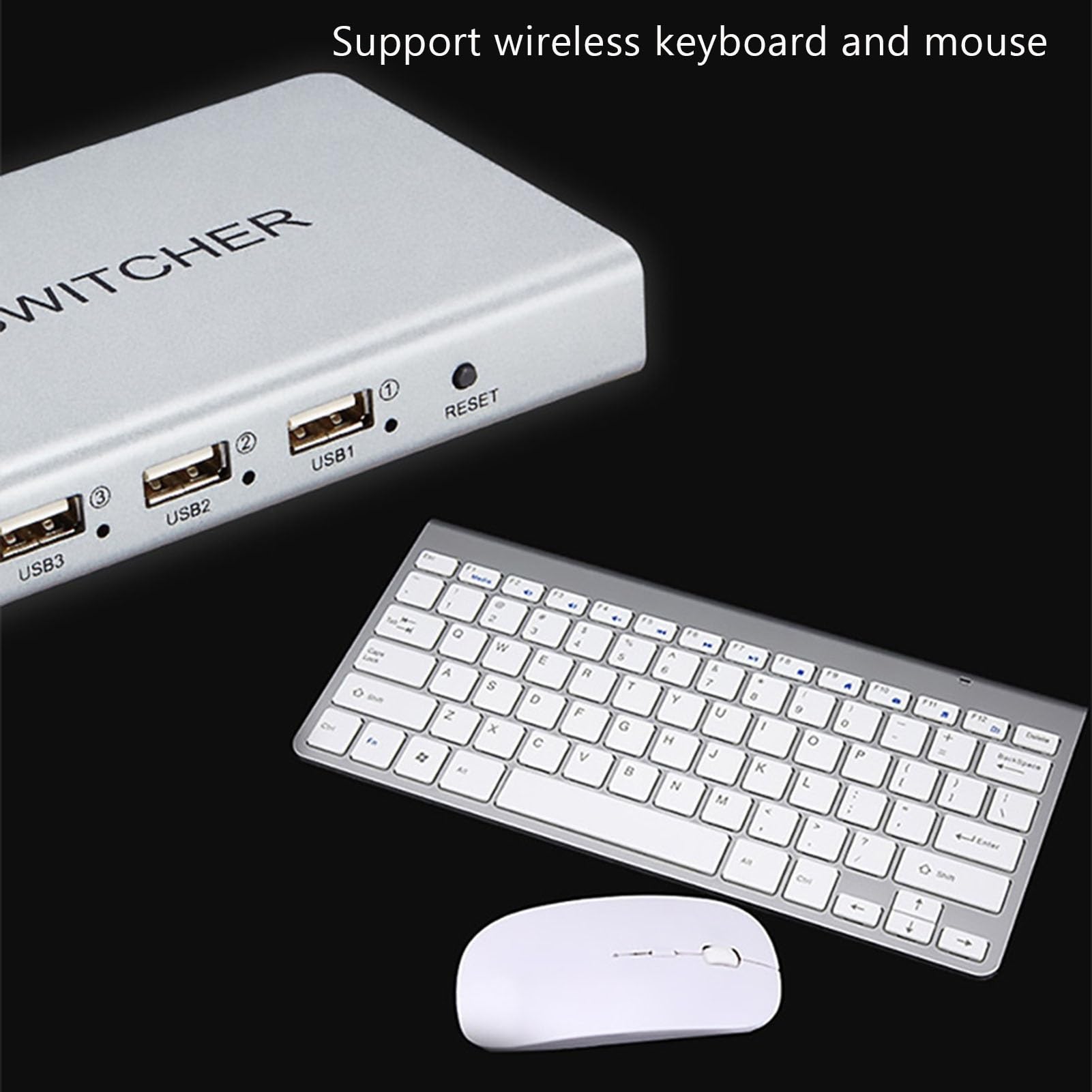 4/8 portowy synchronizator USB / Sharer - KVM Multi Open Switch/dystrybutor, USB Keyboard Mouse Synchronizer Controller, Plug & Play, do różnych systemów operacyjnych (4 porty)
