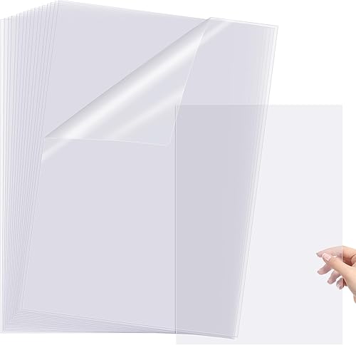 Timgle 50 hojas de película transparente de inyección de tinta de 11 x 17 pulgadas, impermeable, hojas de acetato para serigrafía, papel de