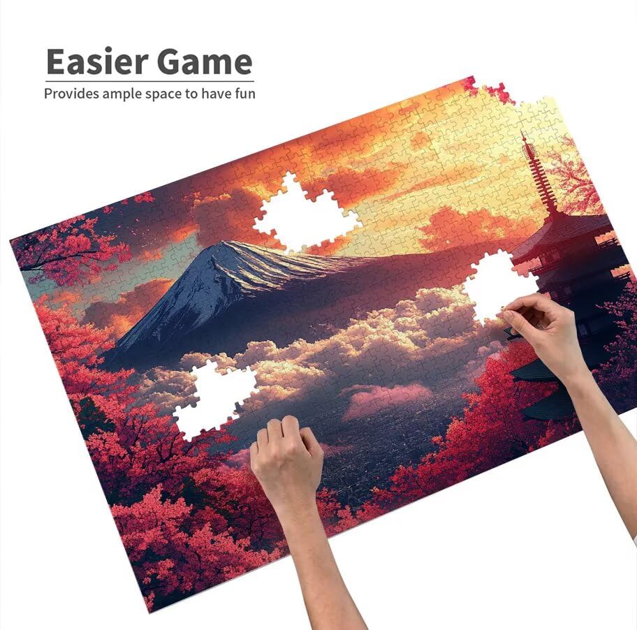 Monte Fuji Puzzle 1000 Pezzi – Vulcano Giappone, Sfida Divertente Per Adulti E Ragazzi, Decorazione Casa Fai-da-Te, Regalo Natale O Compleanno, 38x26cm