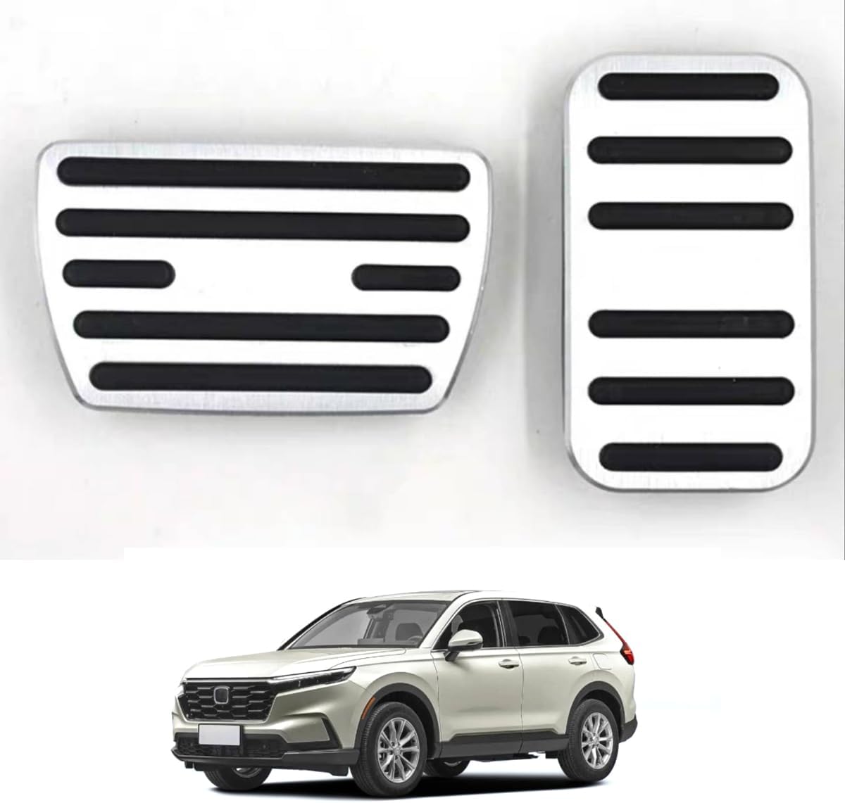 Car Pedal Covers for Honda CR-V 2017 2018 2019 2020-2022 2023 2024 2025 2026, Auto Aluminum Gas Pedal Covers Accessories Replacement, Non-Slip Accelerator Brake Foot Rest Pedals(Set of 2)