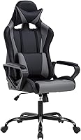 Vista 8 de Silla de Oficina Silla para Juegos Silla de Escritorio Silla Ergonómica Ejecutiva Giratoria con Respaldo Lumbar Silla para Computadora con Soporte