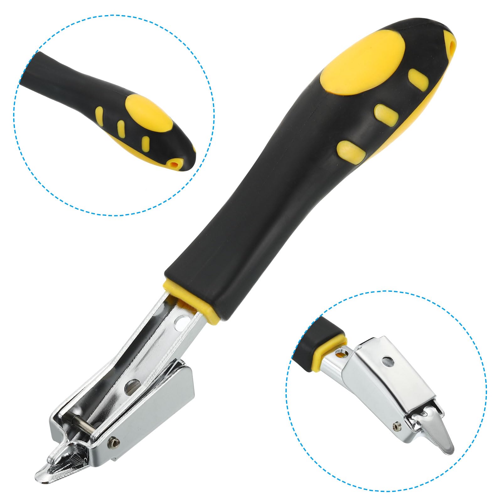 PATIKIL Upholstery Staple Remover, Construction Staple Puller Staple Nail Tack Tool for Furniture Wooden Floor Photo Frame Yellow - Image 3