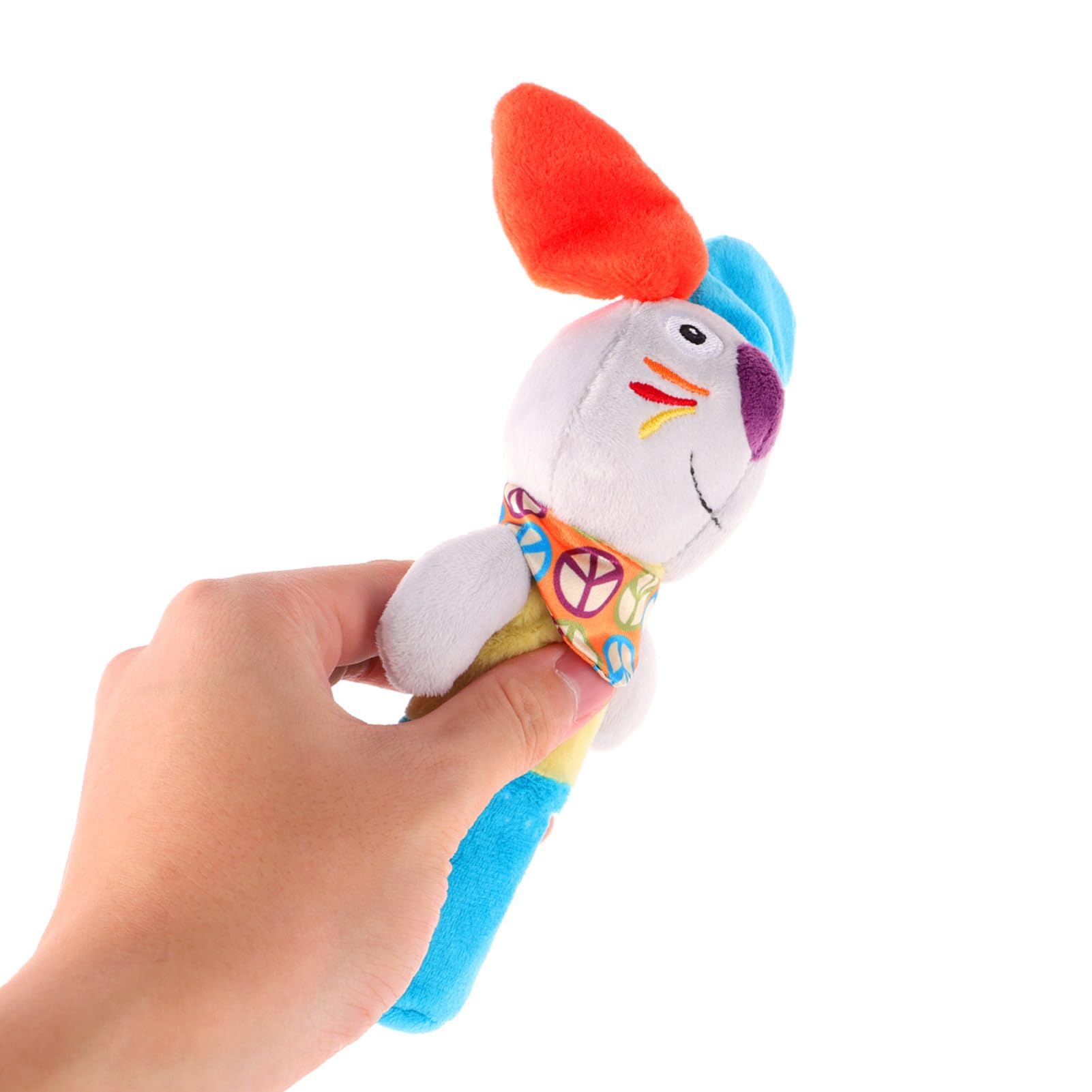 ibasenice Jouet de Préhension Stimule la Motricité Fine et L'exercice Main-œil Bleu et Orange en Peluche pour Bébés pour Éveil Sensoriel des Nourrissons des Nourrissons