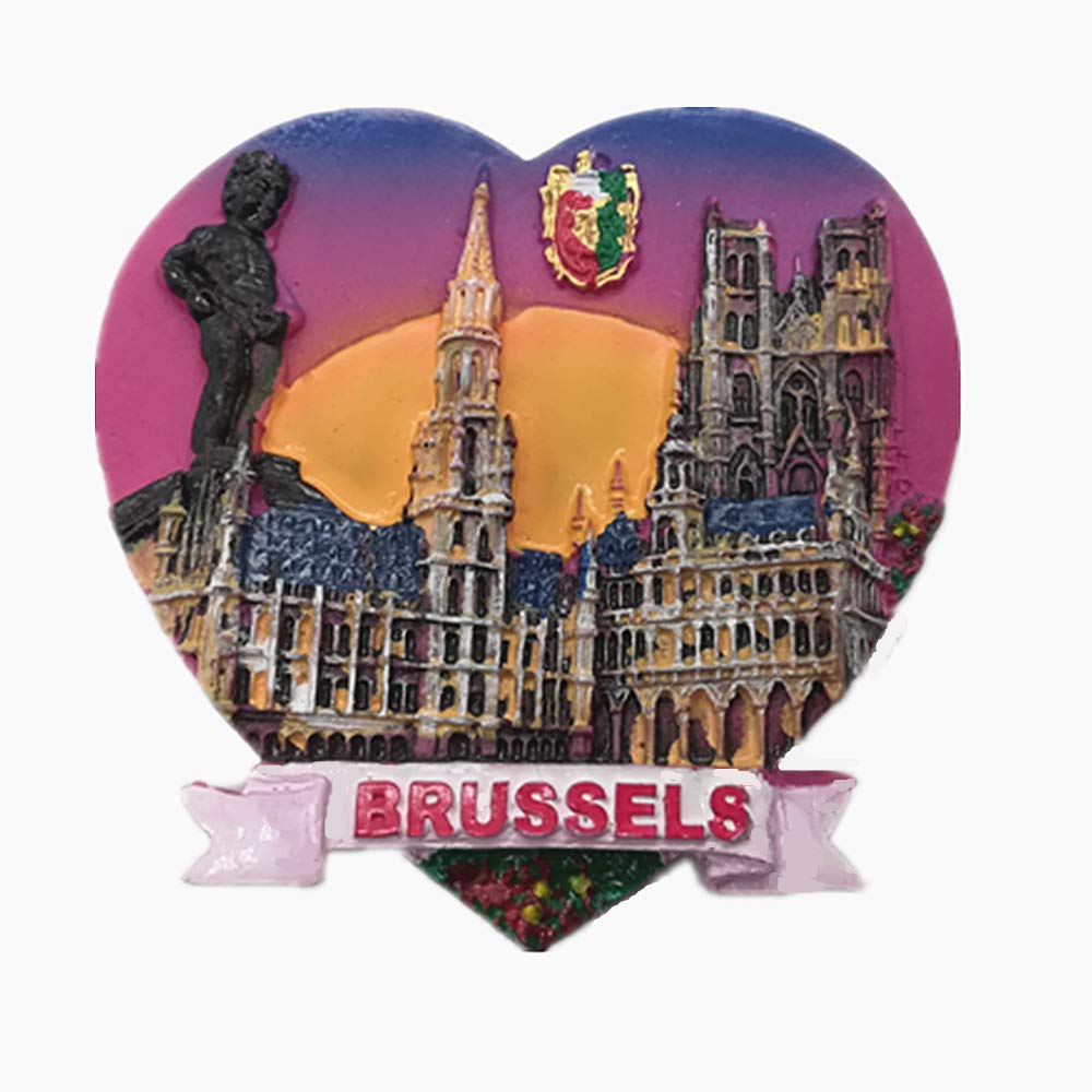 3D Brussels Belgium Souvenir fridge magnet,Home & kitchen decoration Brussels Belgium refrigerator magnet sticker