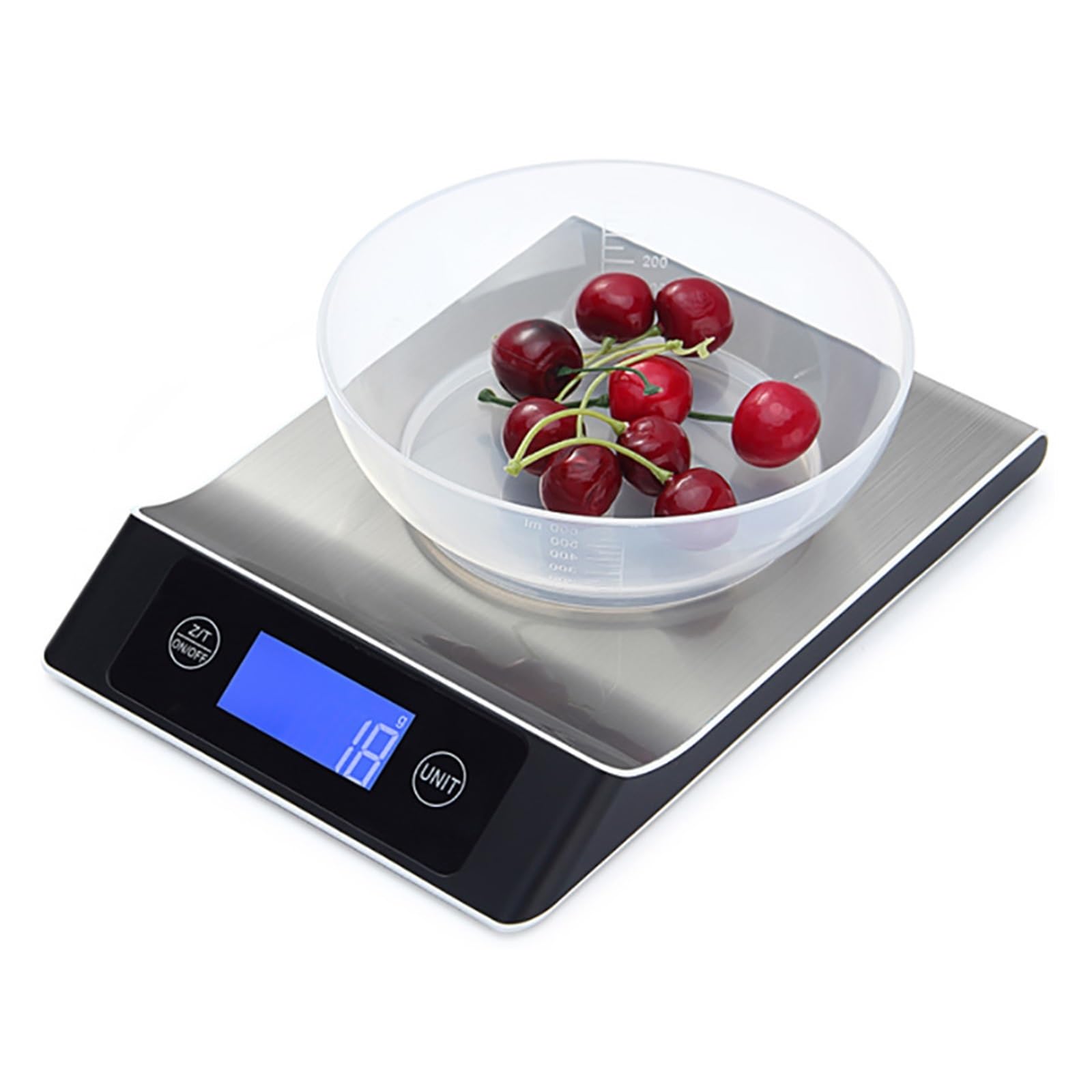 Básculas Digitales Electrónicas De Cocina Pesa Alimentos Cocinar Hornear Café Balanza Digital Inteligente Acero Inoxidable Gramos Medición Precisa Esfuerzo(Black A,5Kg)