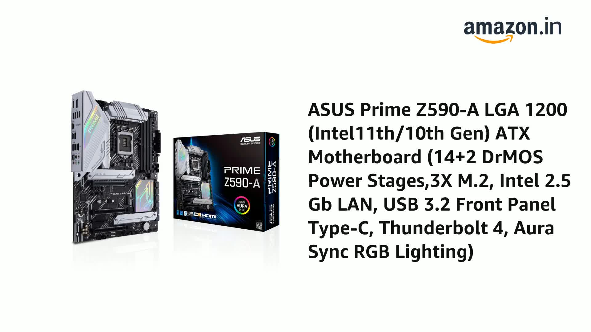 Amazon.in: Buy ASUS Prime Z590-A Lga 1200 (Intel11Th/10Th Gen) Atx