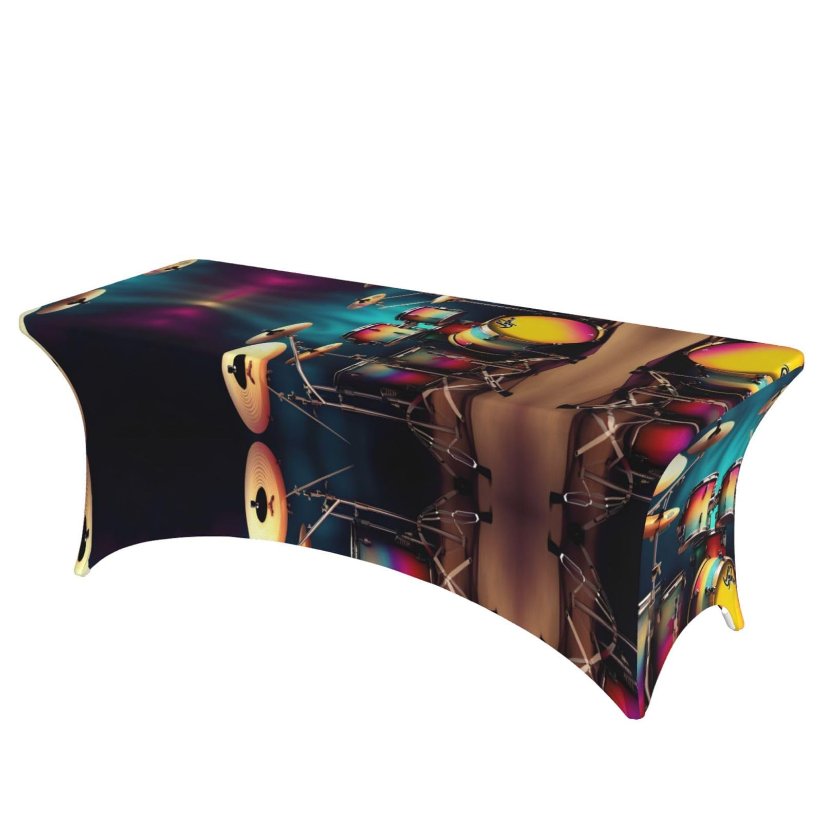 Nappe de table lavable élasthanne Cool Drums housse stretch 1,8 m