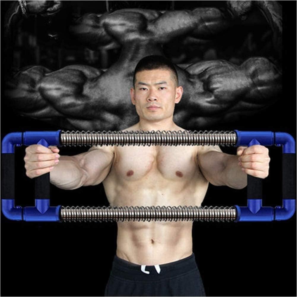 Adjustable Chest Expander - Heavy Duty Power Twister Arm Bar for Men, Strength Training, Shoulder & Forearm Exercises, Build Upper Body Muscle, Steel Construction