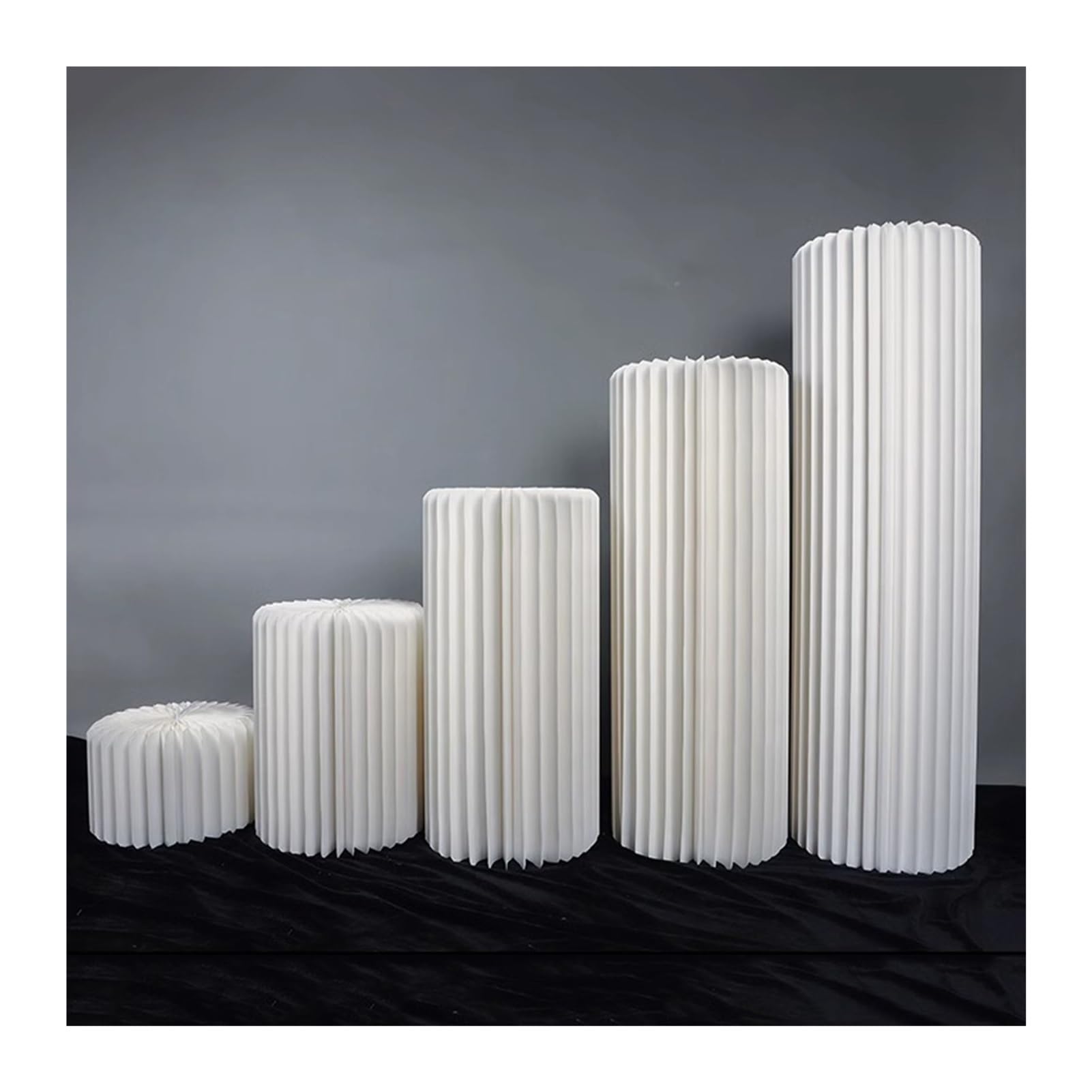 Supports de centre de table cylindriques pour mariages et réceptions élégantes
