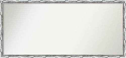 Amanti Art Espejo personalizado, espejo de baño cromado ondulado rayado, espejo de pared o espejo de tocador de baño sobre fregadero (22.25 x 48.25