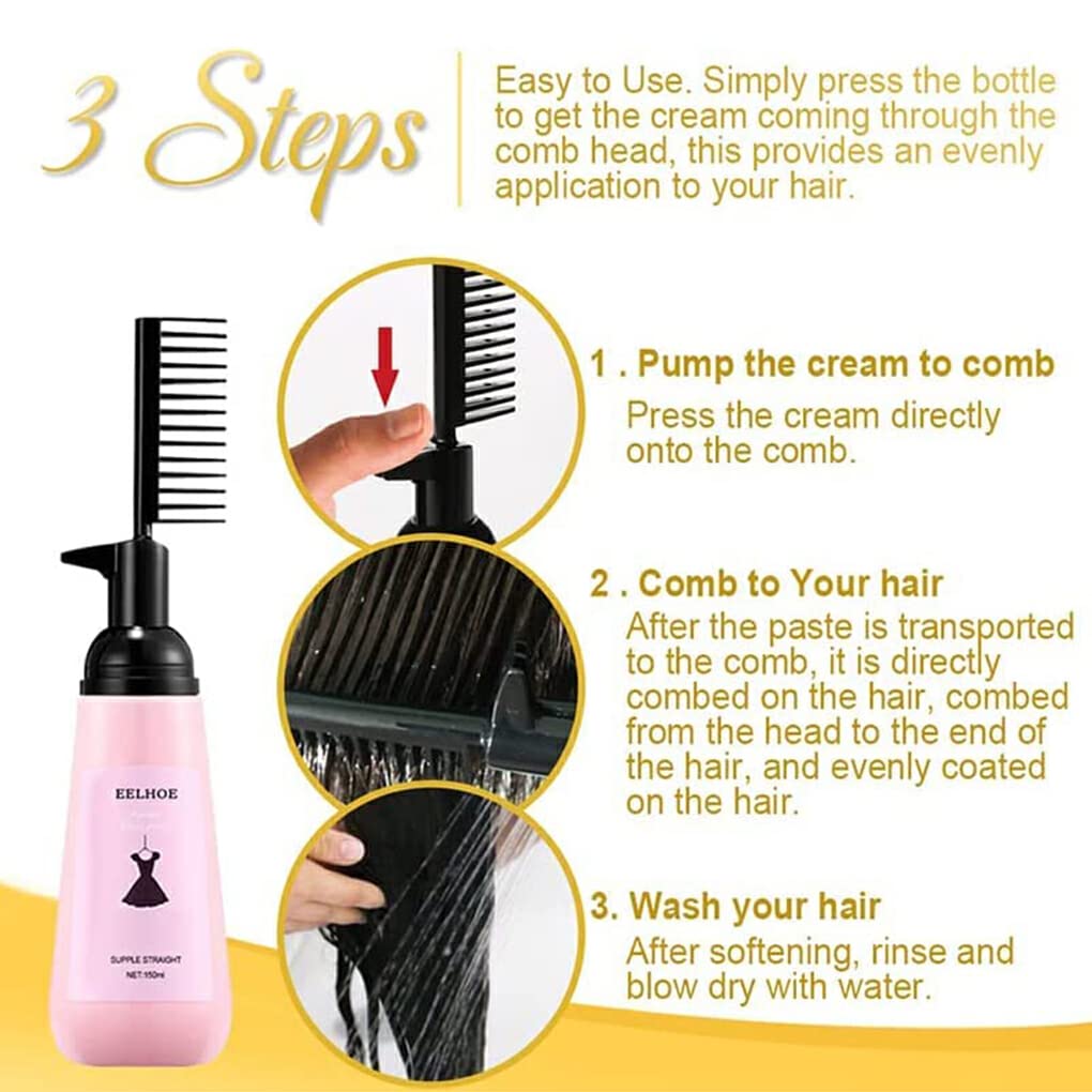 Crema para alisar el cabello rizado alisador portátil nutritivo