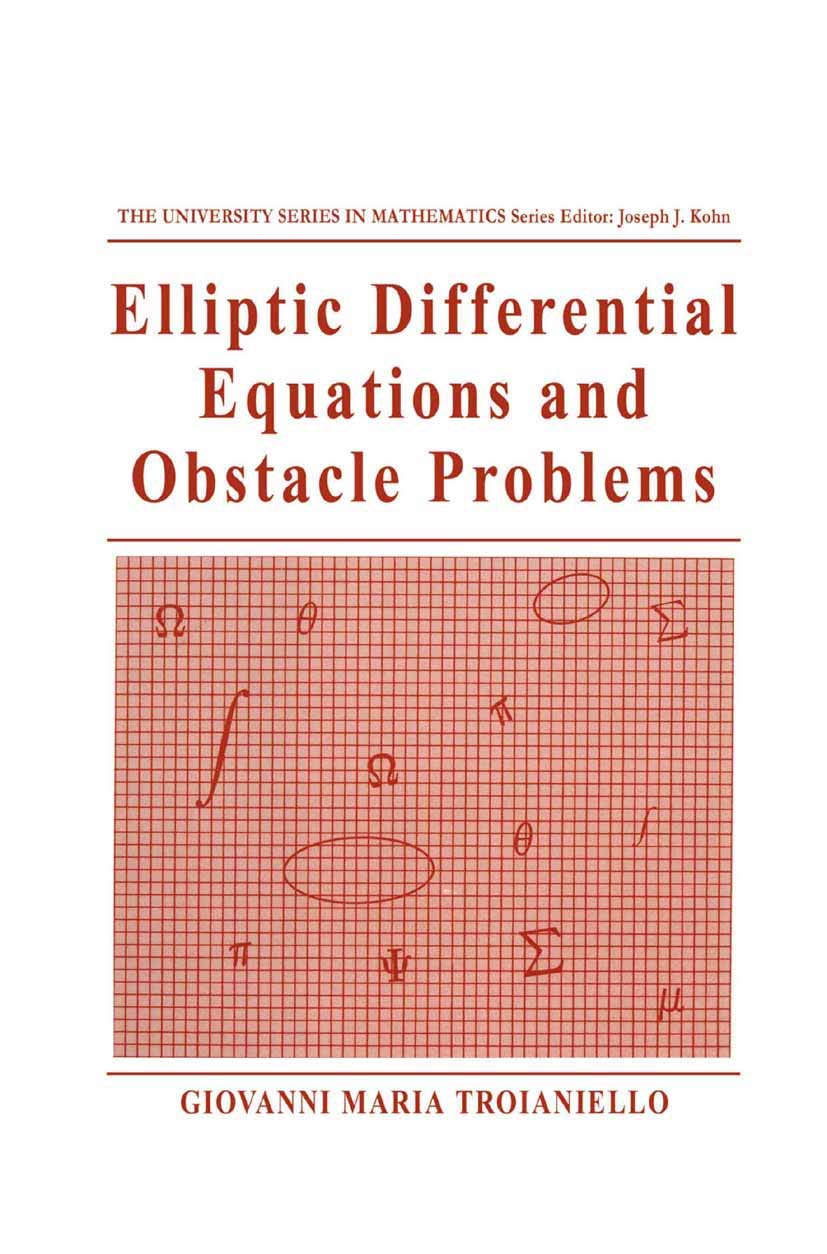 Buy Elliptic Differential Equations and Obstacle Problems (University Series in Mathematics) — BookShops.in
