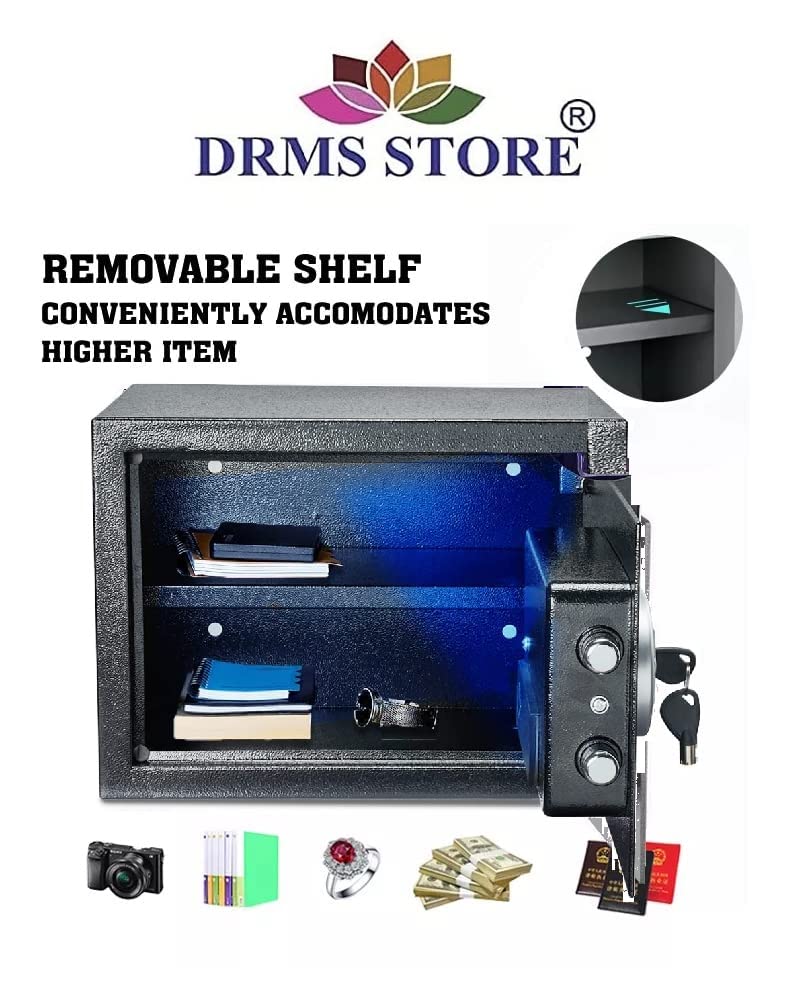 DRMS STORE Cash,Document Safety Locker with Password Security for Homes, Shops, Offices, Hotels- H25xW35xD25cm (Strong Material) !1 year warranty! 3