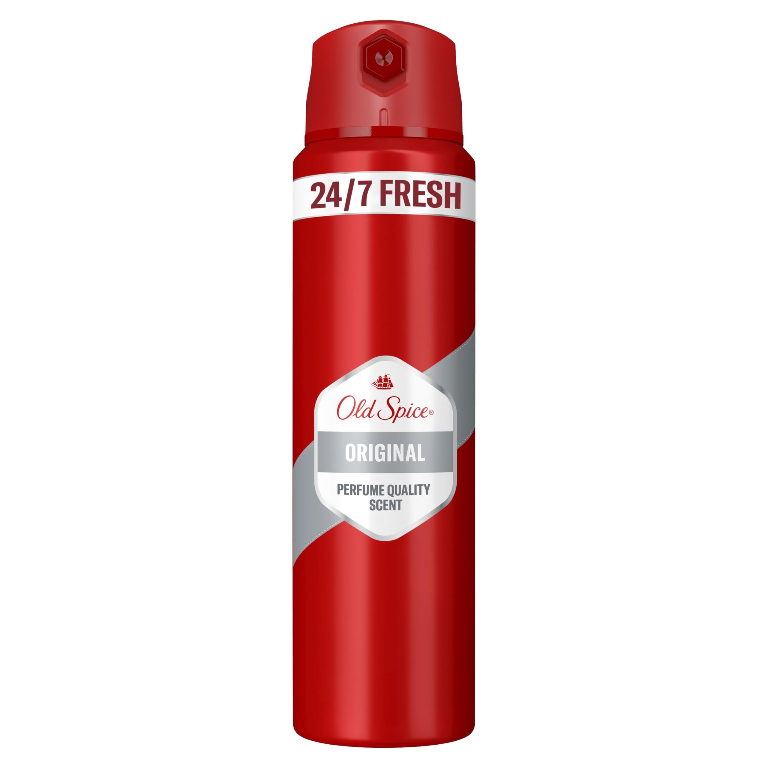 Old Spice Original Desodorante Corporal En Spray Para Hombres 150 ml, Fresco 24 Horas, Todos Los Días Con Uso Diario, Perfume Duradero, Fragancia Excepcional, Protección Contra El Mal Olor