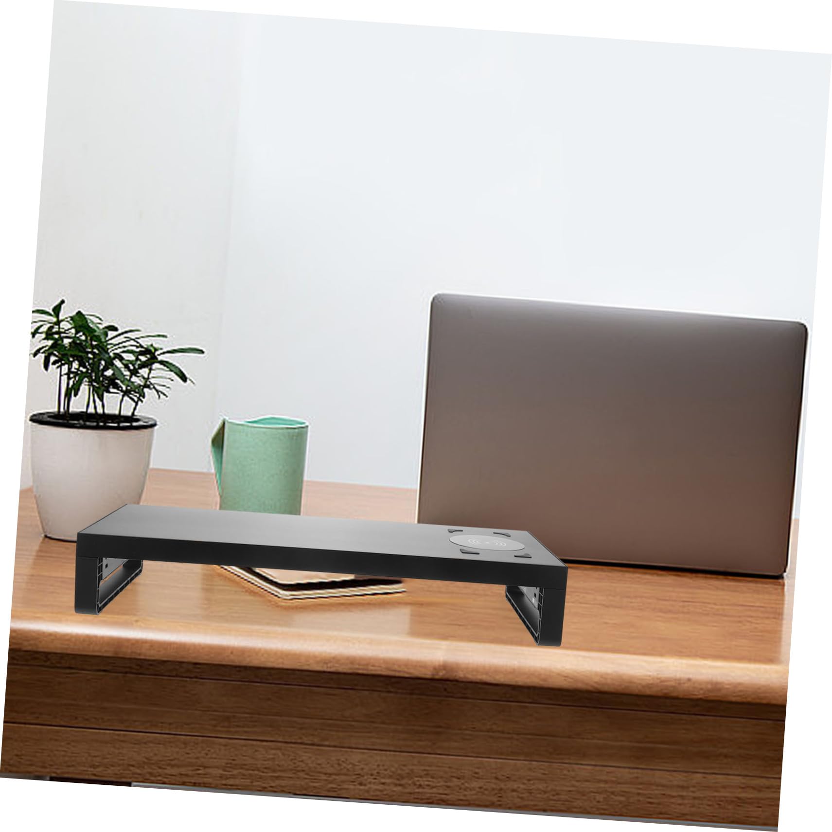 Podstawka Pod Monitor z Portami Usb Regulowana Wysokość Ekologiczny Materiał Idealna Do Biura Sypialni i Szkoły Czarna Zwiększa Ergonomię Pracy