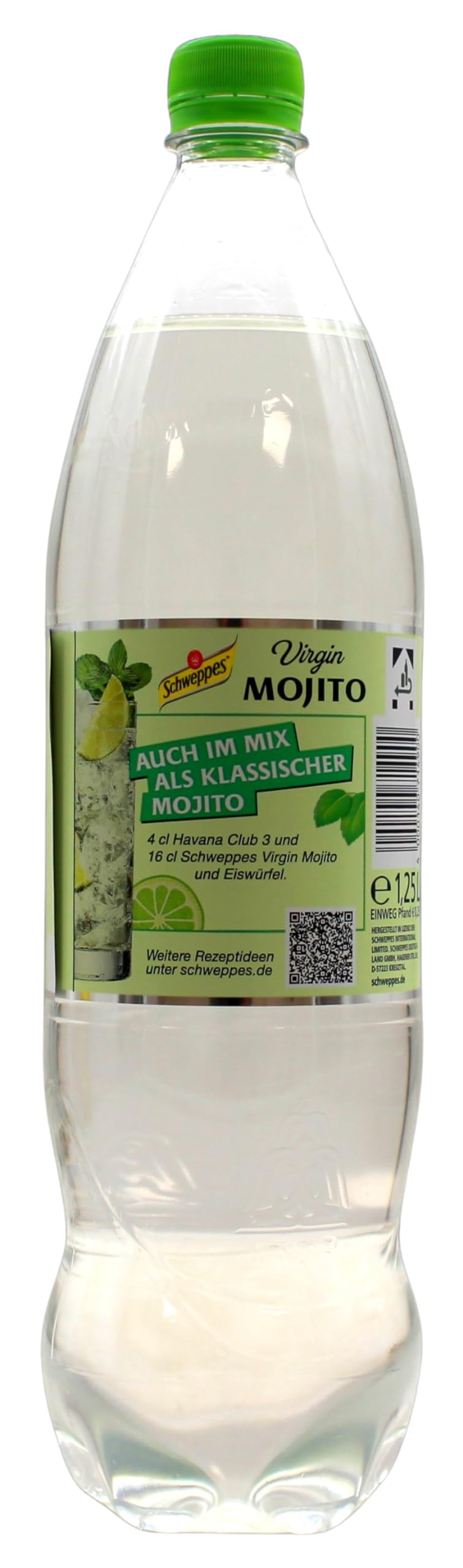 Schweppes Virgin Mojito alkoholfrei, 18er Pack (18 x 1.25 l) EINWEG