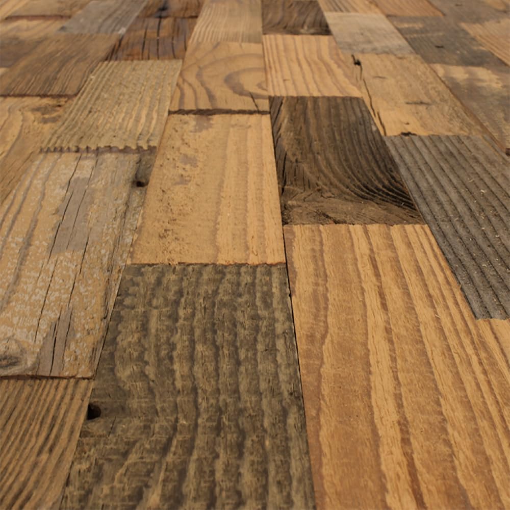 wodewa Rivestimento Murale Legno Vecchio di Pino Riciclaggio Naturale I 1m² Pannelli Murali Rivestimento Parete Legno Decorazioni Pareti 3D Pannello Decorativo Cucina Cameretta