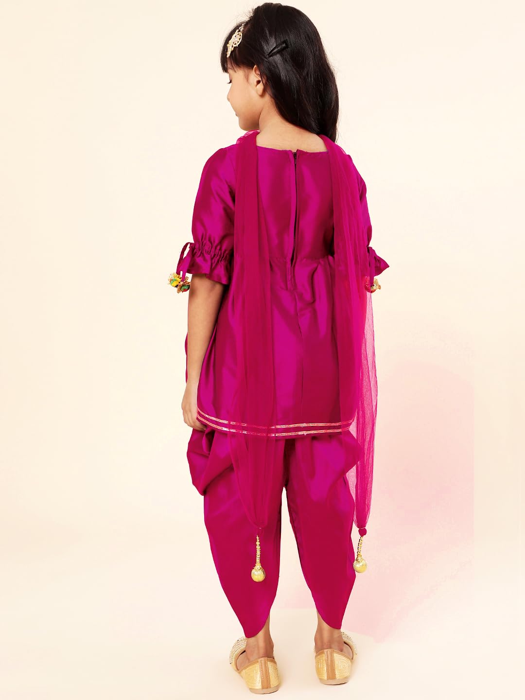 A.T.U.N. (ALL THINGS UBER NICE) Dziewczęce kurti ze spodniami Dhoti i Dupatta
