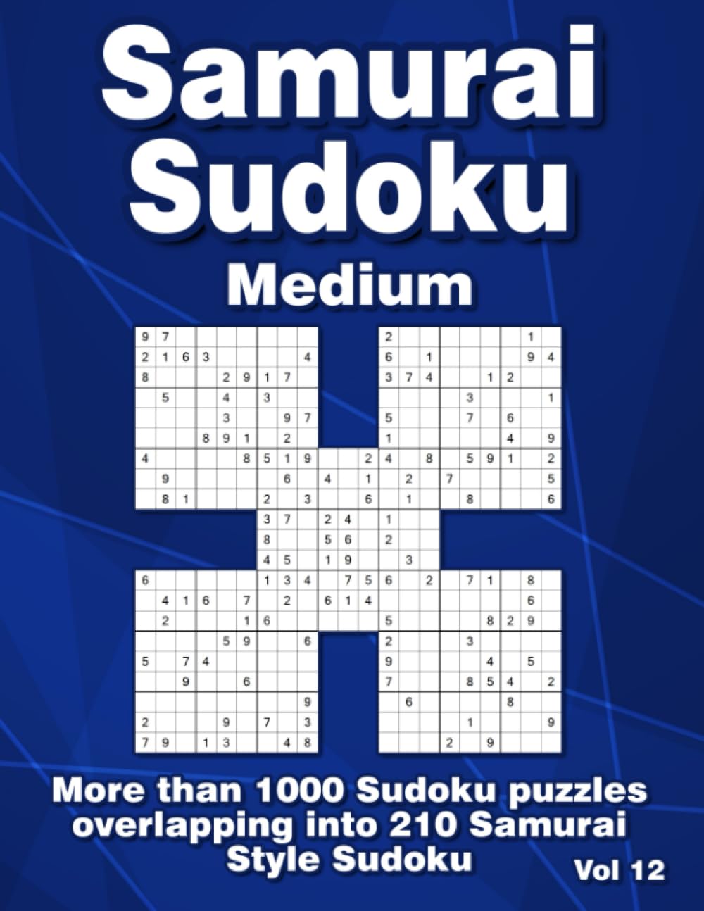 Samurai Sudoku: Medium Level Puzzle Book for Adults with 210 Puzzles