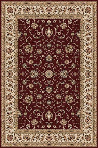 Fabelia Orientteppich Troja - Klassischer Teppich mit orientalisch-europäischen Designs (200 x 290 cm, Rot) – Bild 3