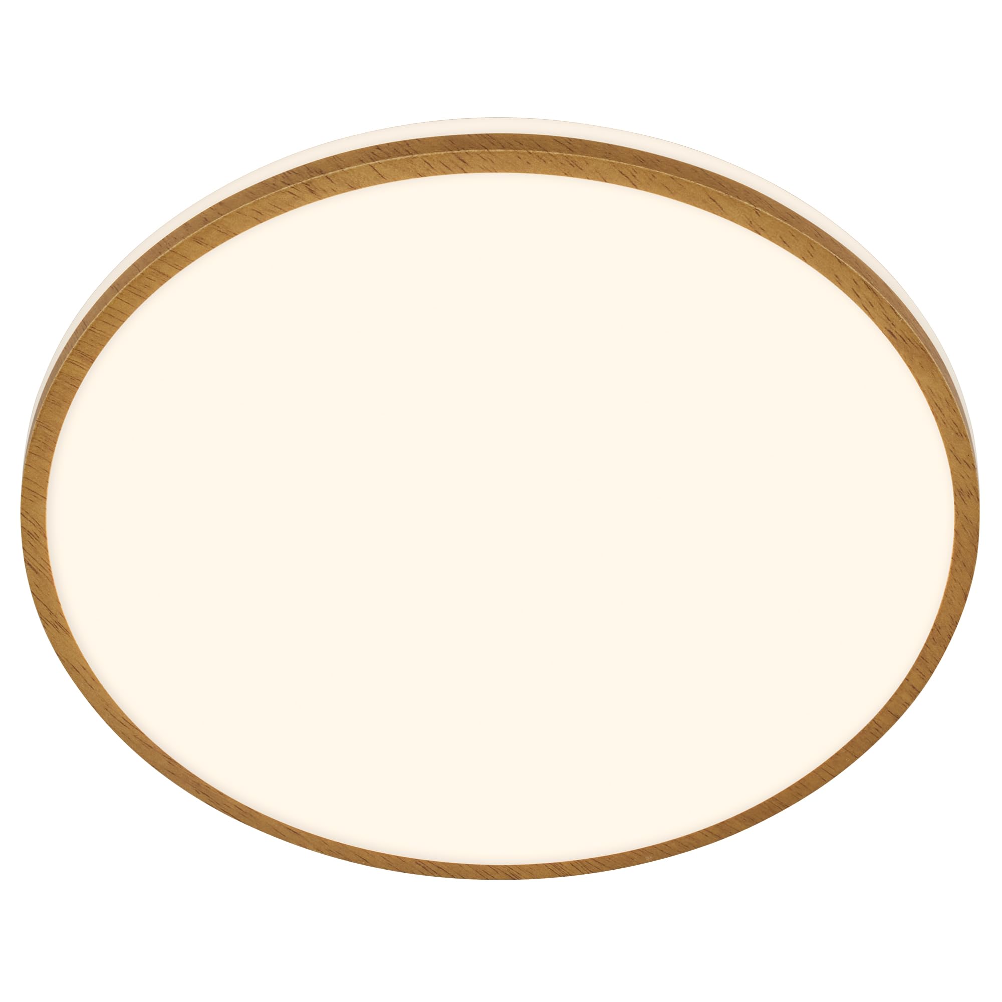 BRILONER - Plafonnier salle de bain avec lumière blanche chaude, IP44 protection contre les éclaboussures, 18W, 1850lm, plafonnier led, plafonnier cuisine, lustre wc, 33 x 6,​6 cm, blanc-​bois